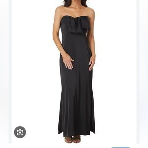 Nicole Miller Satin Black Cocktail Dress